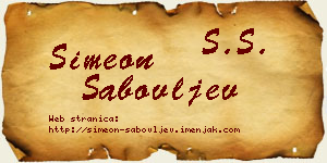 Simeon Sabovljev vizit kartica